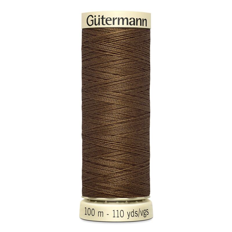 Gutermann Sew-all Thread 100m #289 MID BROWN, 100% Polyester