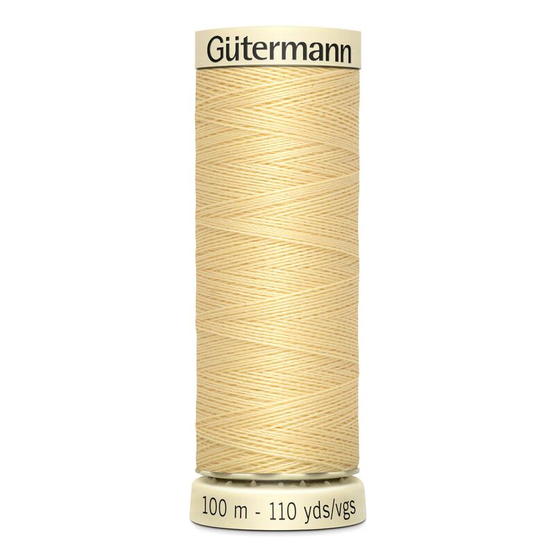Gutermann Sew-all Thread 100m #325 CREAMY YELLOW, 100% Polyester