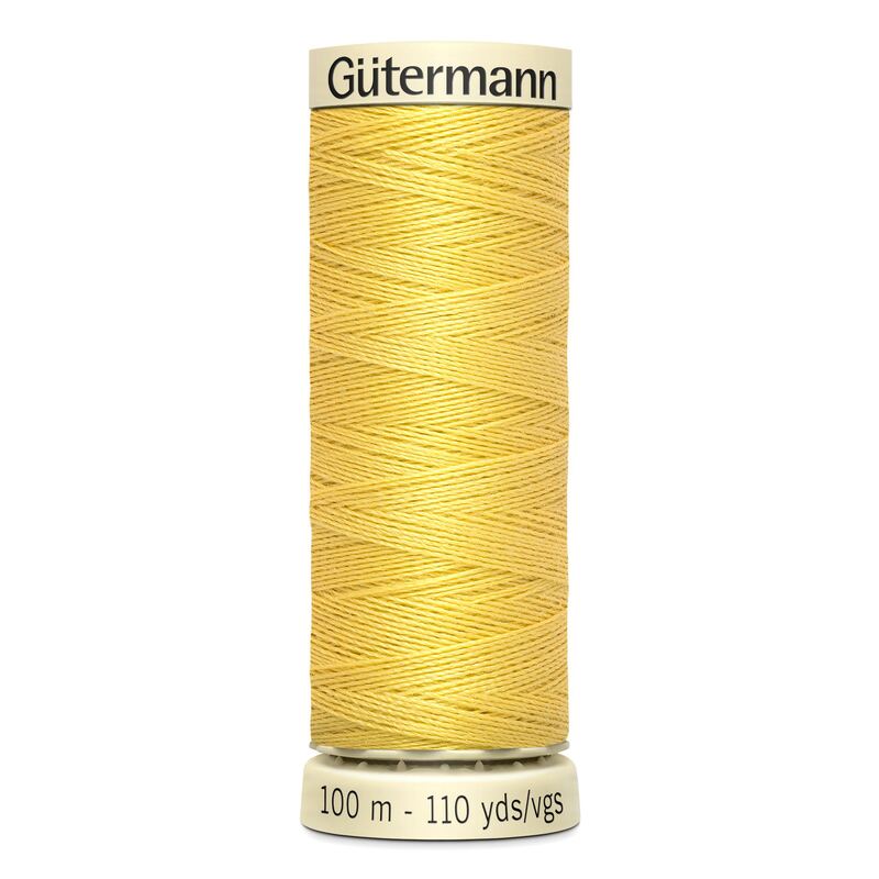 Gutermann Sew-all Thread 100m #327 PALE DAFFODIL YELLOW, 100% Polyester