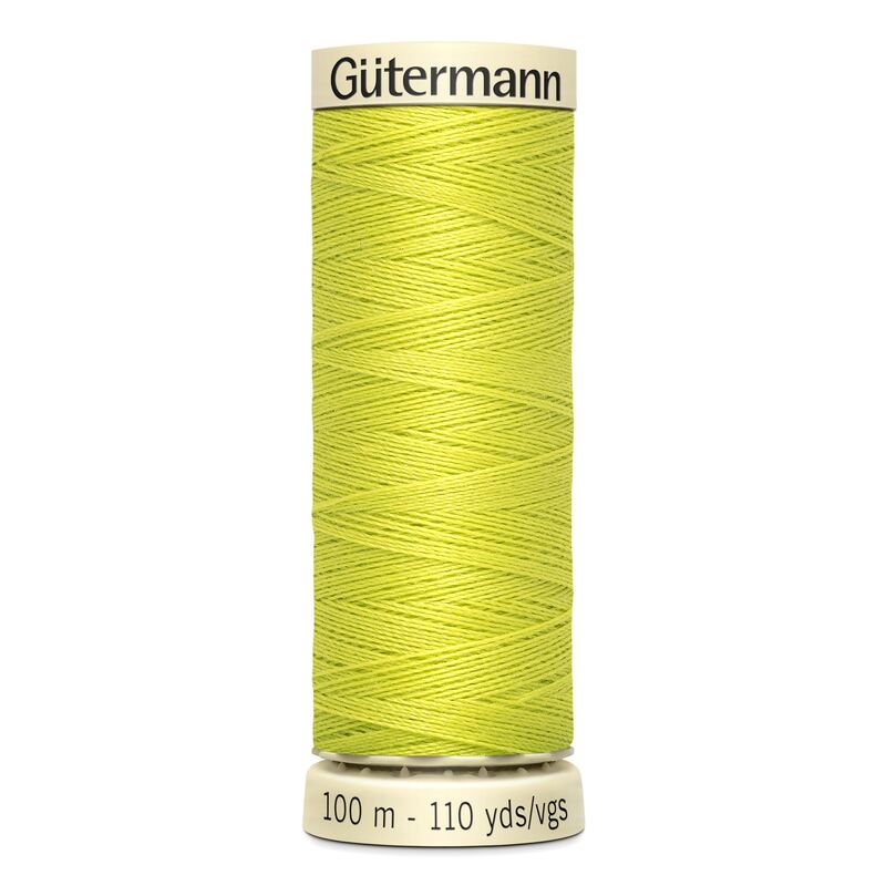 Gutermann Sew-all Thread 100m #334 YELLOW GREEN, 100% Polyester