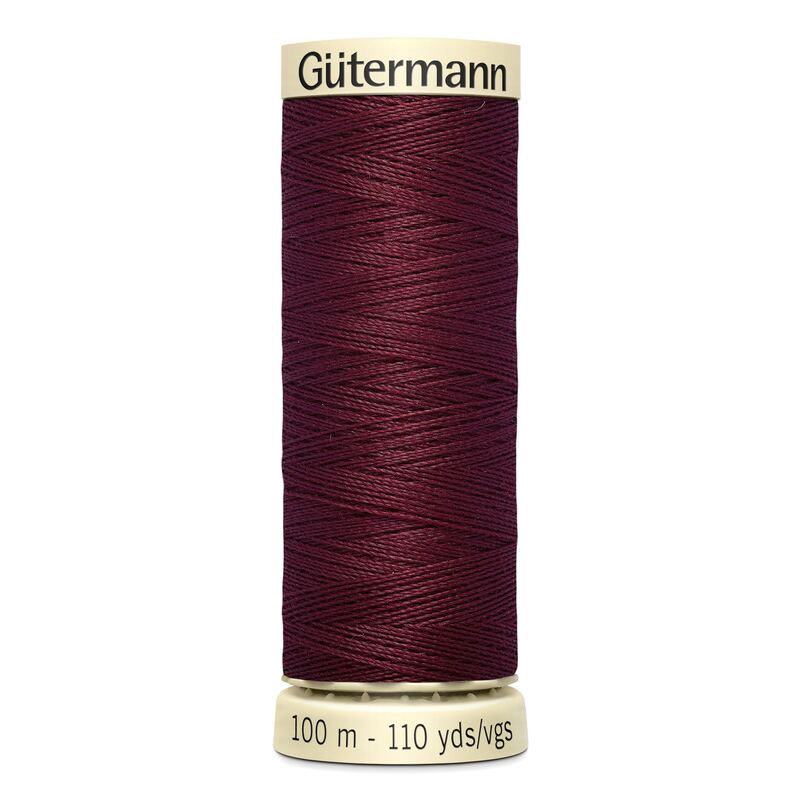 Gutermann Sew-all Thread 100m #369 CLARET or WINE, 100% Polyester