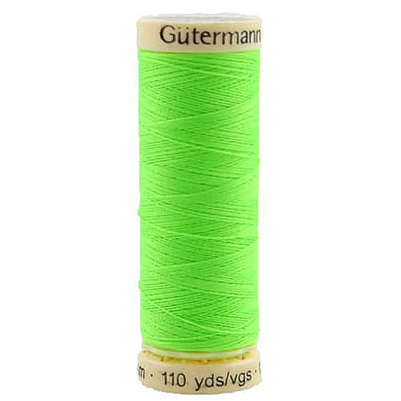 Gutermann Sew-all Thread 100m #3836 NEON GREEN, 100% Polyester