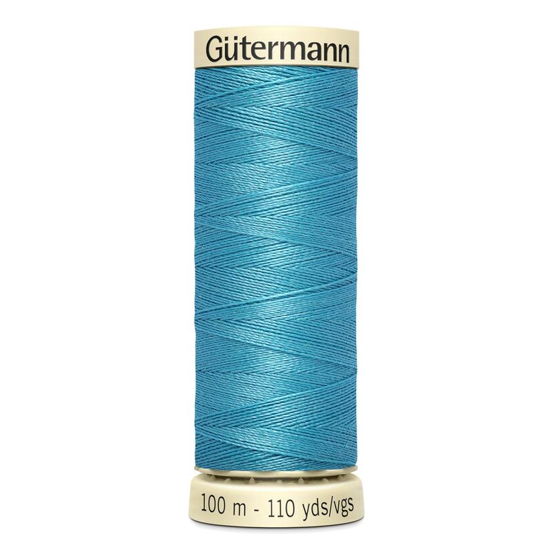 Gutermann Sew-all Thread 100m #385 LIGHT PEACOCK BLUE, 100% Polyester