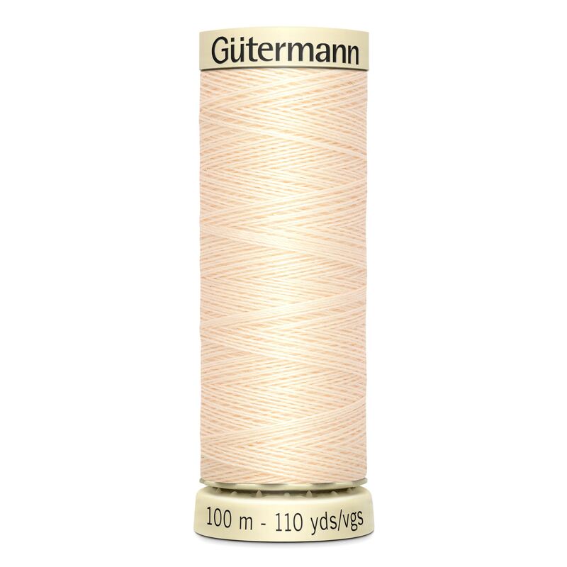 Gutermann Sew-all Thread 100m #414 BLONDE CREAM, 100% Polyester