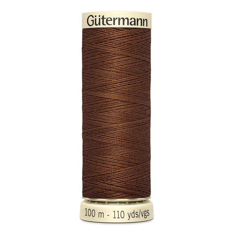 Gutermann Sew-all Thread 100m #450 MEDIUM BROWN, 100% Polyester