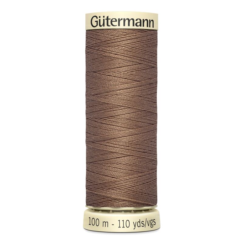 Gutermann Sew-all Thread 100m #454 MID MOCHA BEIGE, 100% Polyester