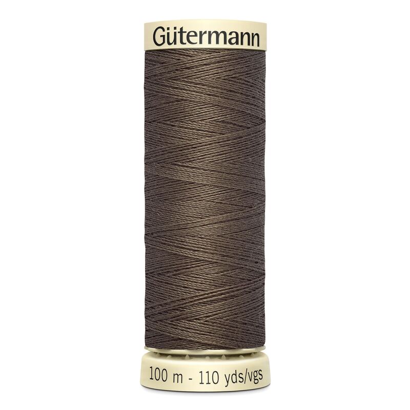 Gutermann Sew-all Thread 100m #467 MID BROWN, 100% Polyester