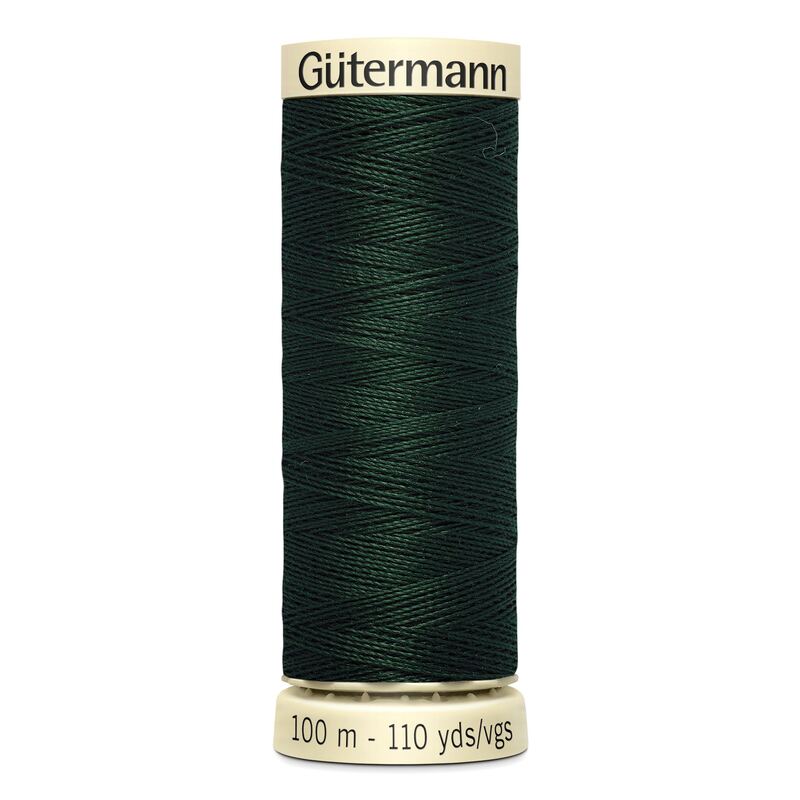 Gutermann Sew-all Thread 100m #472 VERY DARK FOREST GREEN, 100% Polyester