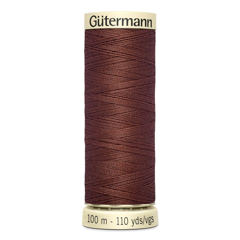 Gutermann Sew-all Thread 100m #478 MID RED BROWN, 100% Polyester