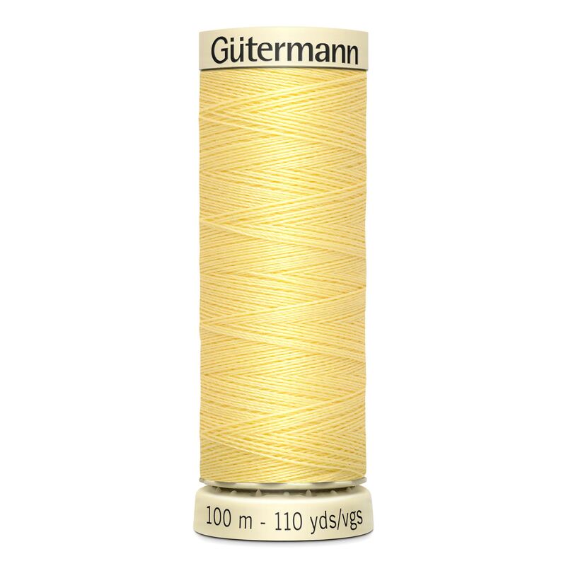 Gutermann Sew-all Thread 100m #578 LIGHT YELLOW, 100% Polyester