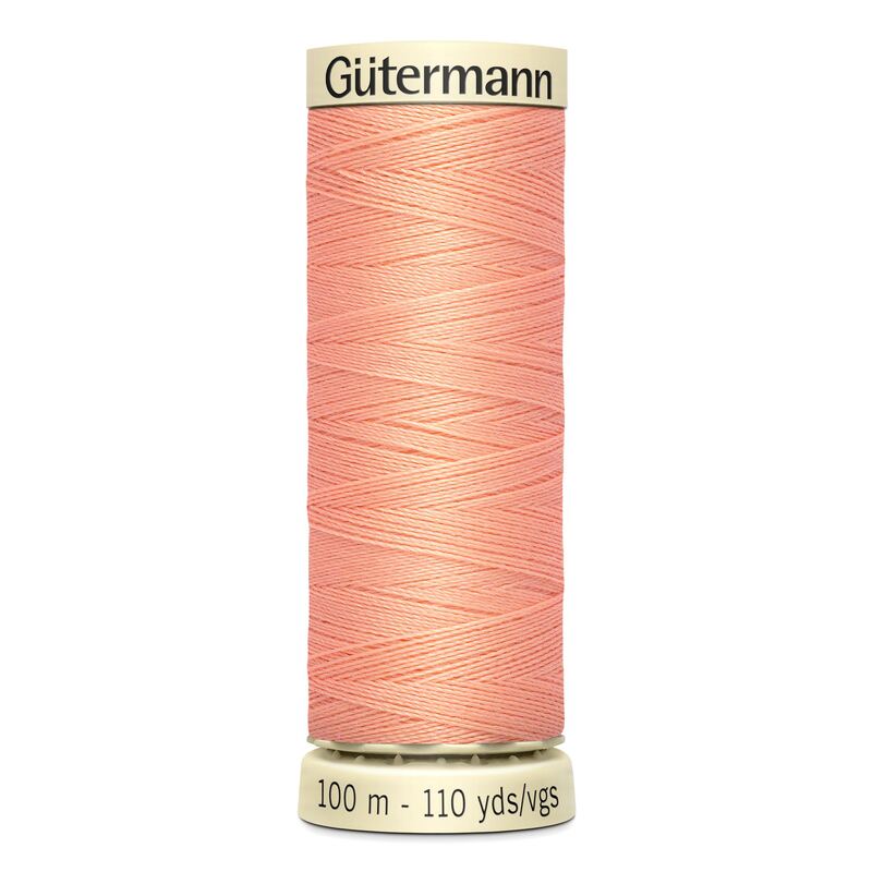 Gutermann Sew-all Thread 100m #586 PEACH PINK, 100% Polyester