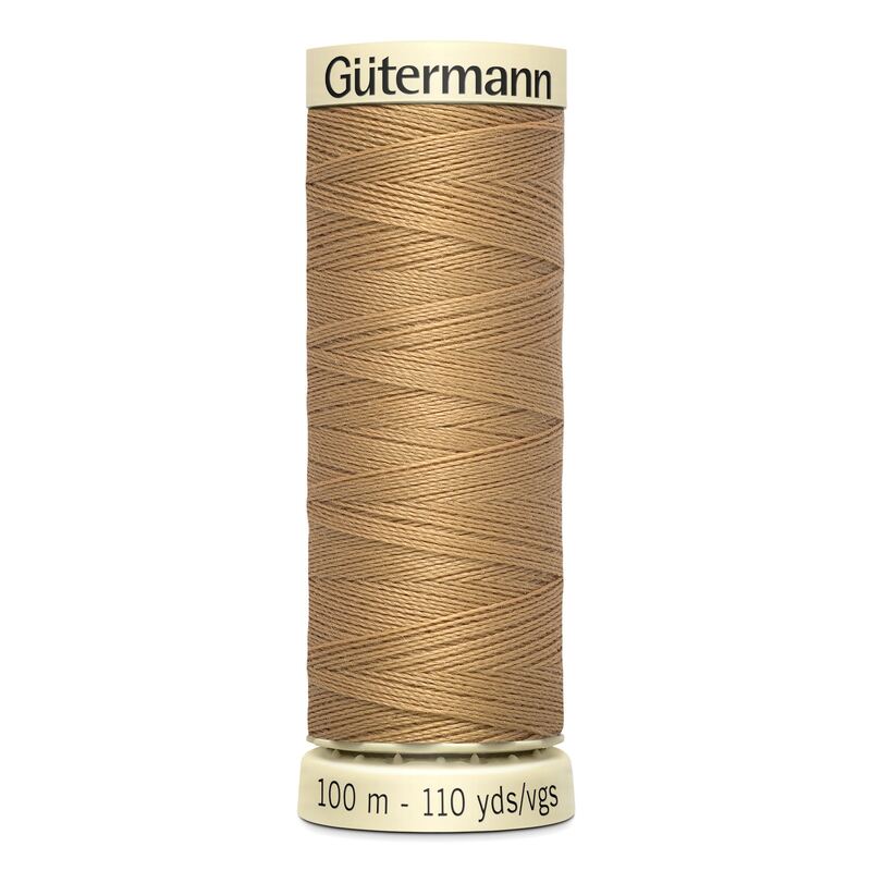 Gutermann Sew-all Thread 100m #591 OLD GOLD, 100% Polyester