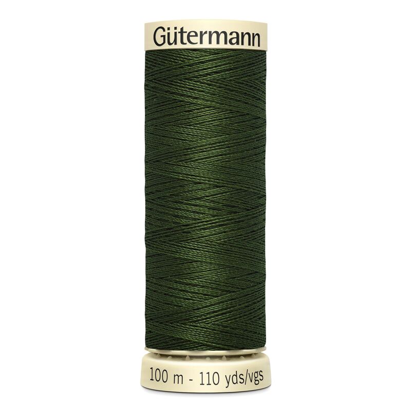 Gutermann Sew-all Thread 100m #597 ULTRA DARK KHAKI GREEN, 100% Polyester