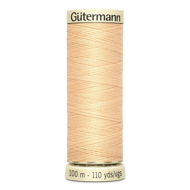 Gutermann Sew-all Thread 100m #6 SAND, 100% Polyester