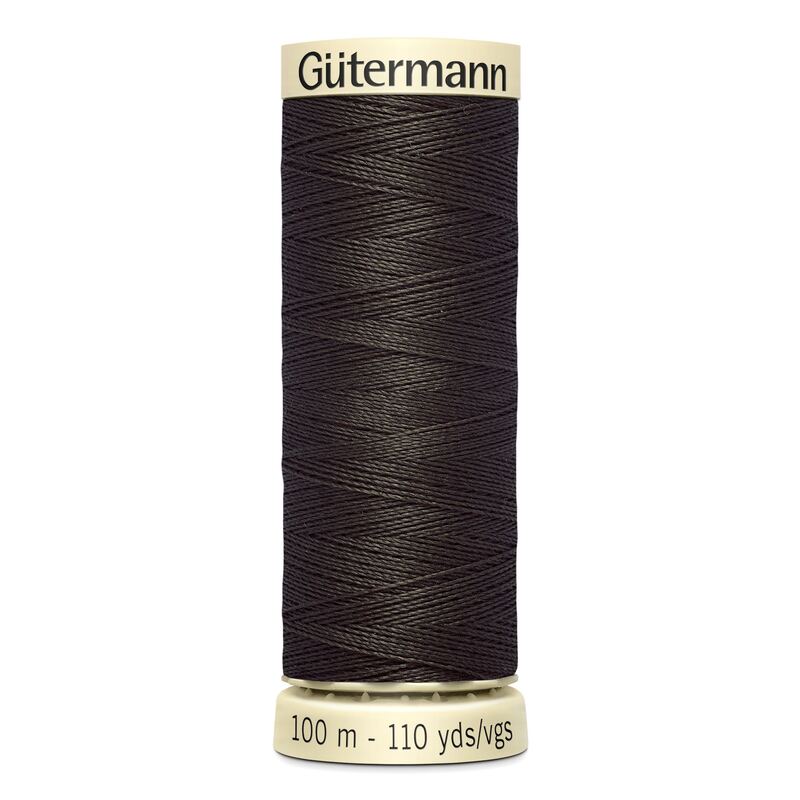 Gutermann Sew-all Thread 100m #671 DARK BROWN, 100% Polyester