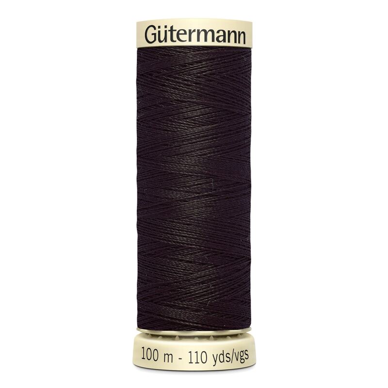 Gutermann Sew-all Thread 100m #682 ULTRA DARK BROWN, 100% Polyester
