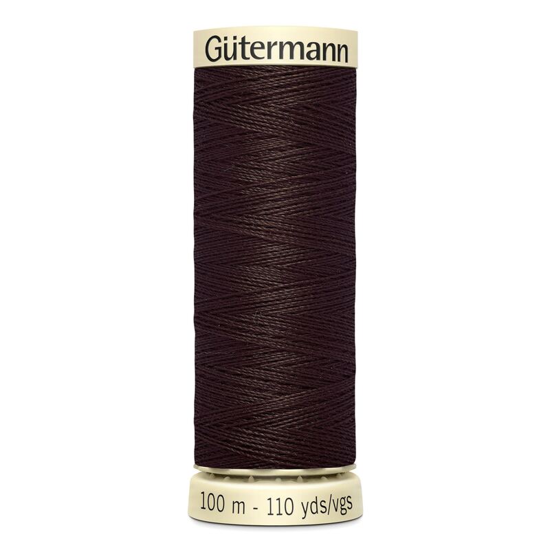 Gutermann Sew-all Thread 100m #696 BLACK BROWN, 100% Polyester