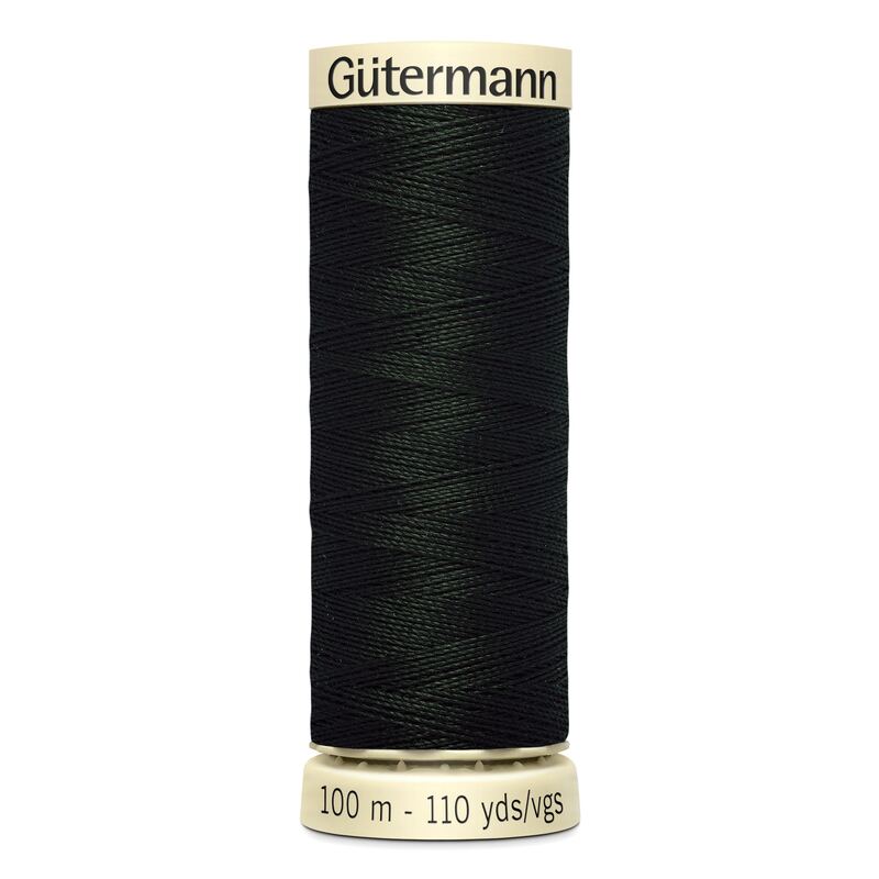 Gutermann Sew-all Thread 100m #766 BLACK GREEN, 100% Polyester