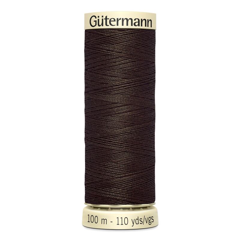 Gutermann Sew-all Thread 100m #780 VERY DARK BROWN, 100% Polyester