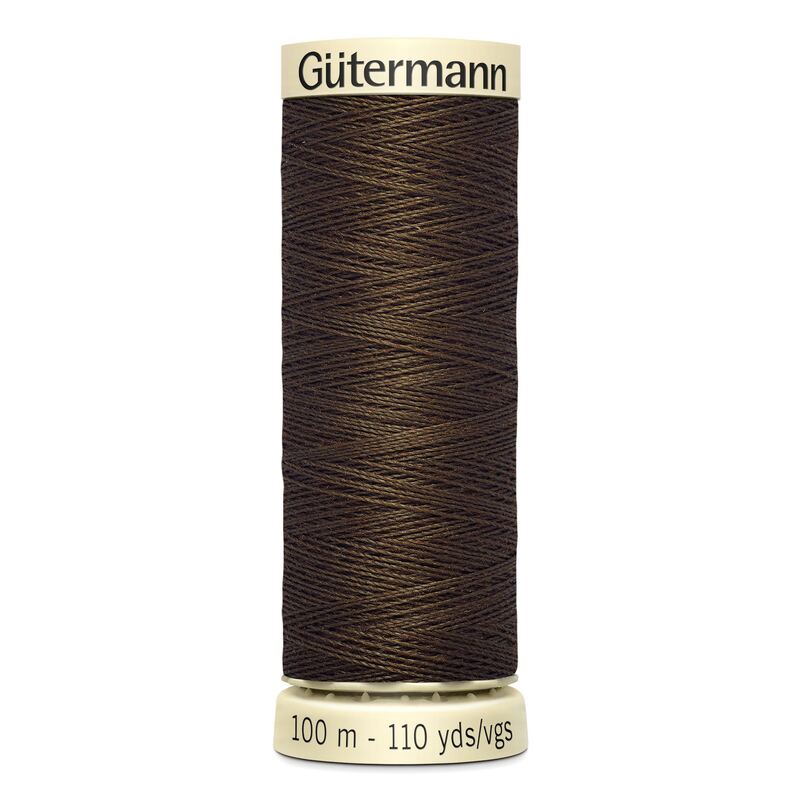Gutermann Sew-all Thread 100m #816 DARK BROWN, 100% Polyester