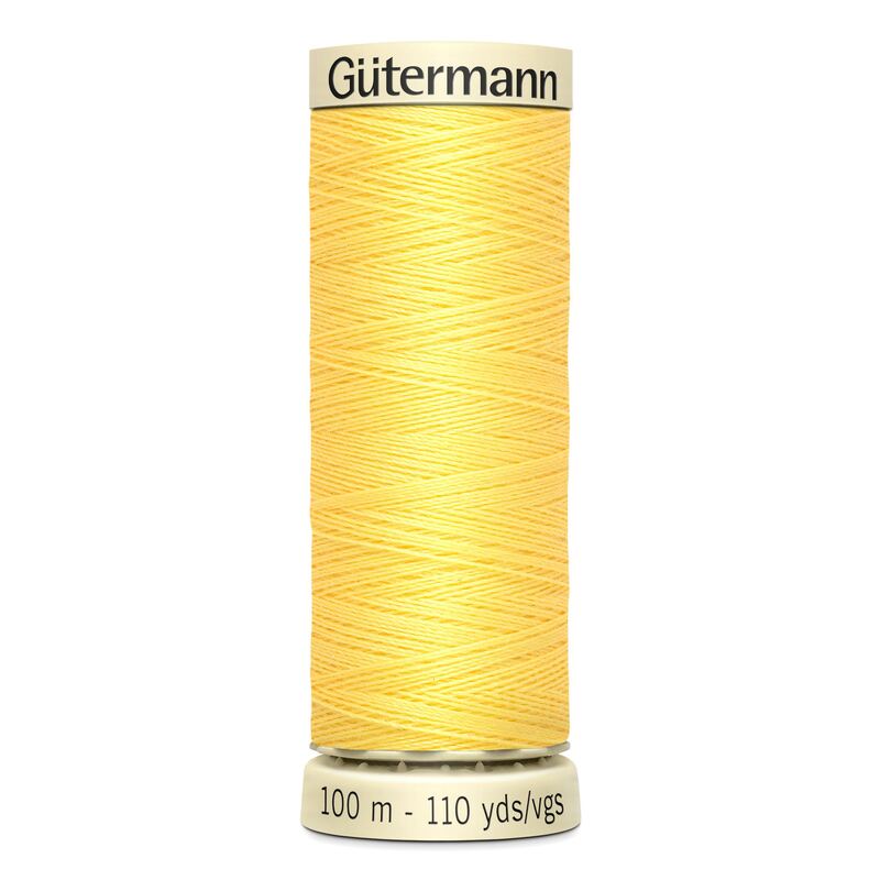 Gutermann Sew-all Thread 100m #852 YELLOW, 100% Polyester