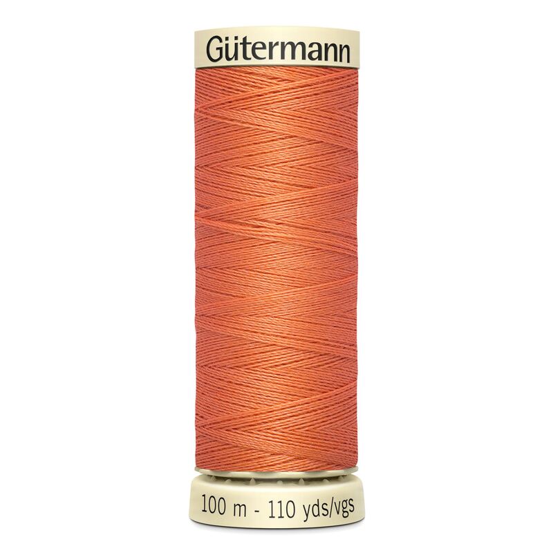 Gutermann Sew-all Thread 100m #895 SALMON ORANGE, 100% Polyester