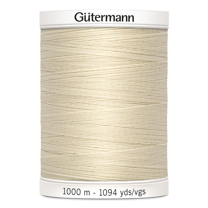 Gutermann Sew-all Thread #169 NATURAL / CREAM 1000m Spool M292 100% Polyester