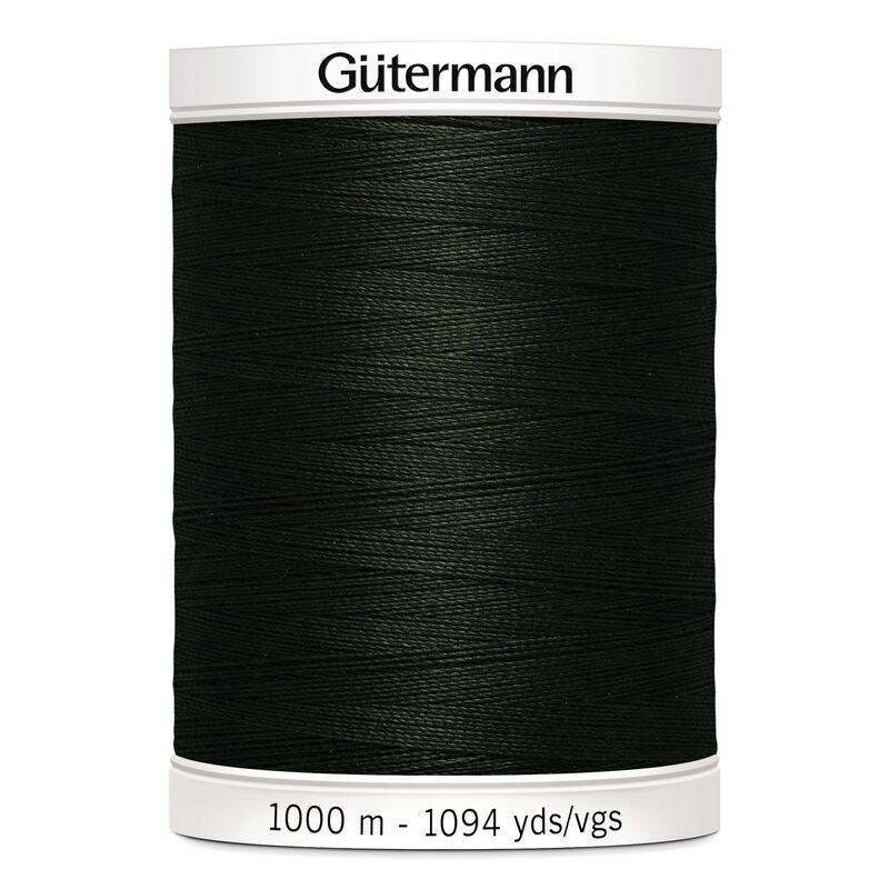 Gutermann Sew-all Thread #304 BLACK GREEN 1000m Spool M292 100% Polyester