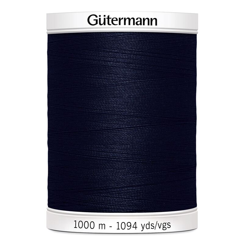 Gutermann Sew-all Thread #387 VERY DARK NAVY BLUE 1000m Spool M292 100% Polyester