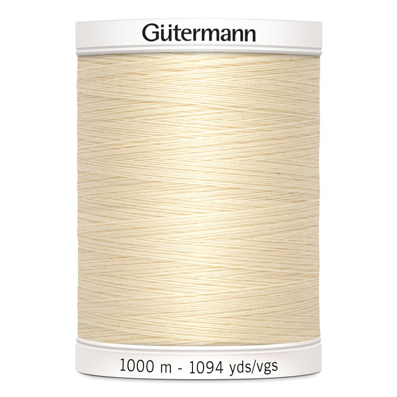 Gutermann Sew-all Thread #414 CREAM, M292 1000m 100% Polyester Sewing Thread