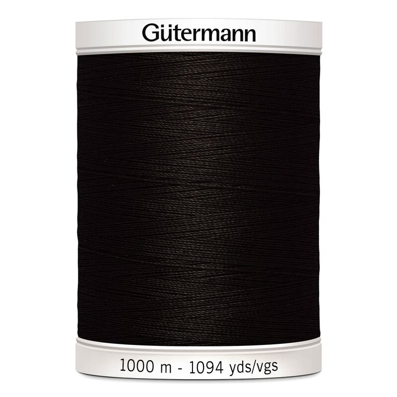 Gutermann Sew-all Thread #696 BLACK BROWN 1000m Spool M292 100% Polyester