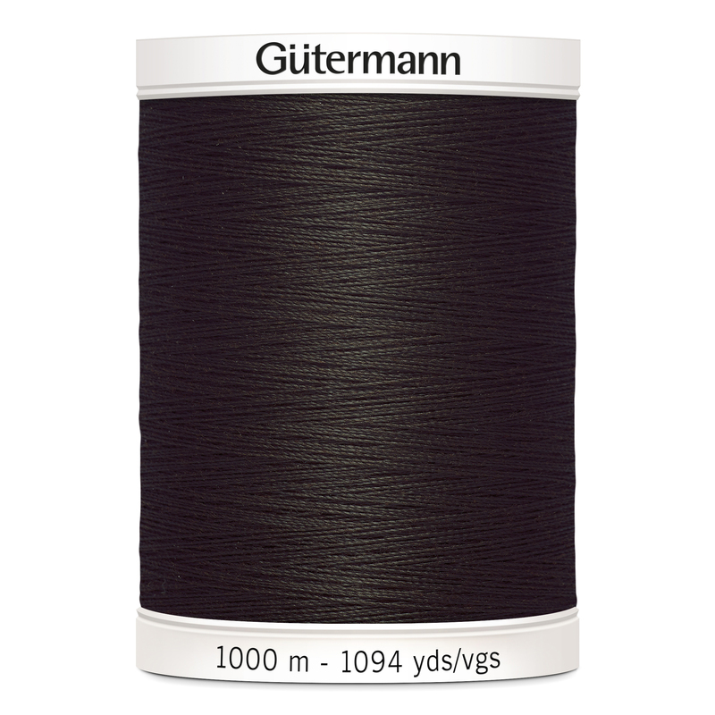Gutermann Sew-all Thread #697 VERY DARK BROWN 1000m Spool M292 100% Polyester