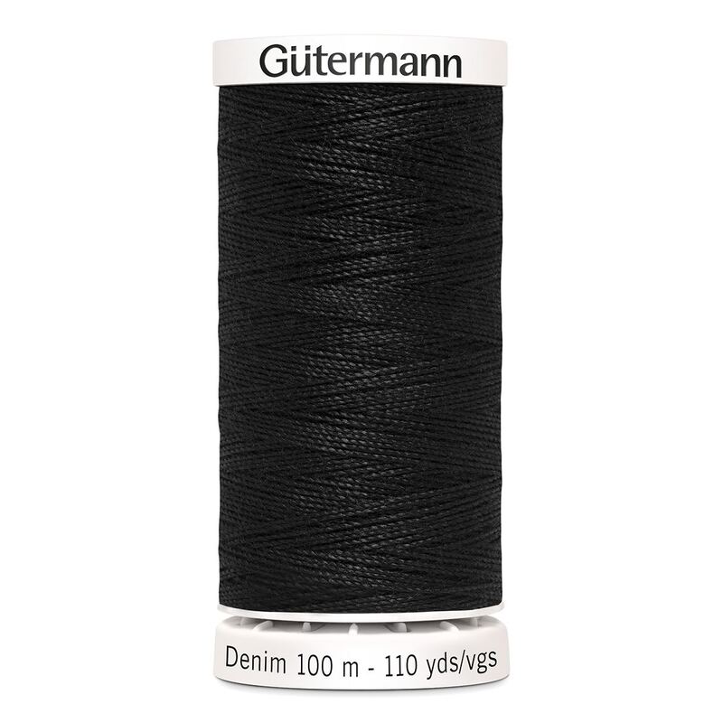Gutermann Professional Jeans Thread #1000 BLACK, 100m Spool