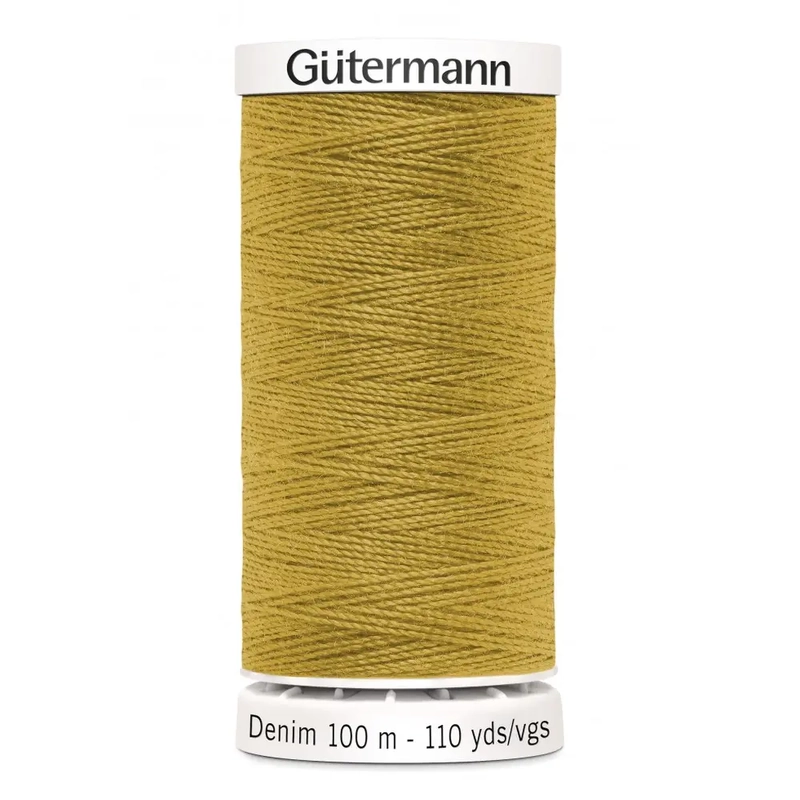 Gutermann Professional Jeans Thread, #1310 MUSTARD, 100m Spool