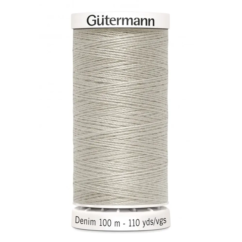 Gutermann Professional Denim Jeans Thread, #3070 PALE GREY, 100m Spool