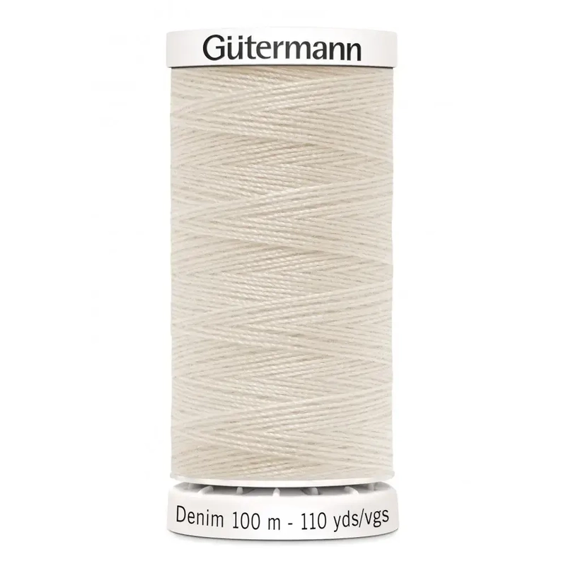 Gutermann Professional Denim Jeans Thread, #3130 CREAM, 100m Spool