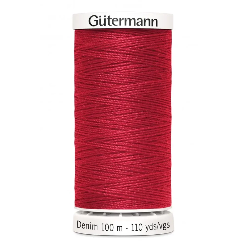 Gutermann Professional Denim Jeans Thread, #4495 RED, 100m Spool
