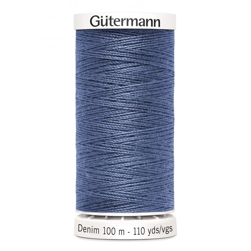 Gutermann Professional Denim Jeans Thread, #6075 FADED DENIM, 100m Spool