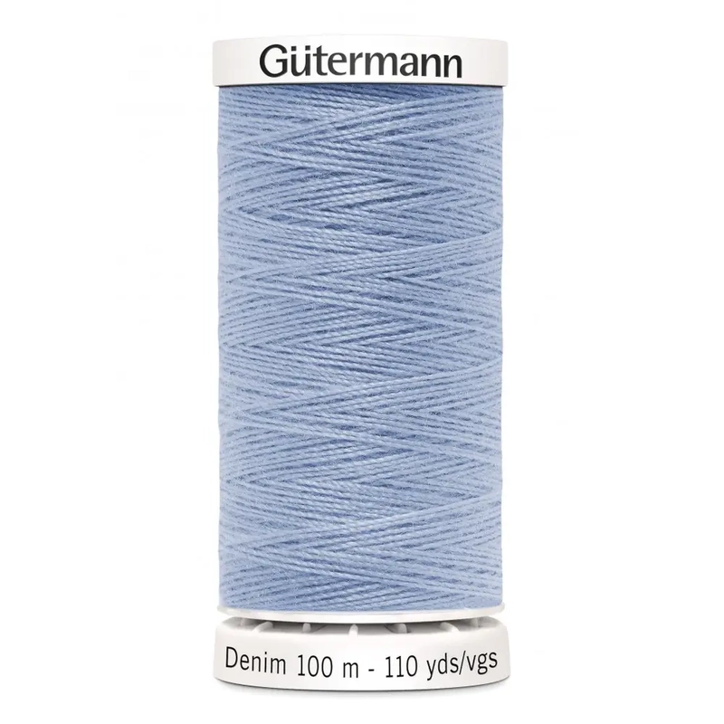 Gutermann Professional Jeans Thread, #6140 PALE BLUE, 100m Spool