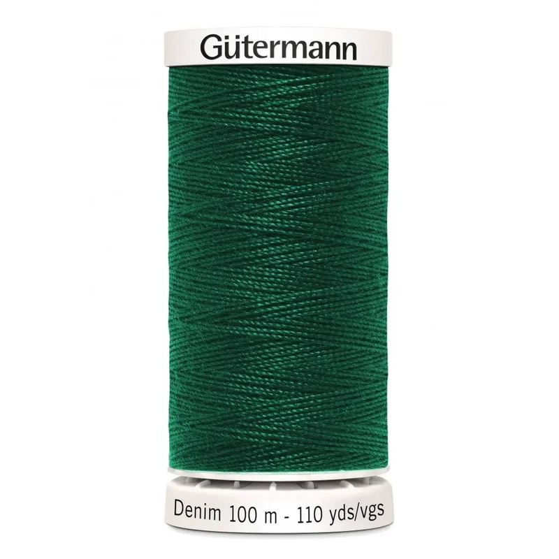Gutermann Professional Denim Jeans Thread, #8075 DARK GREEN, 100m Spool