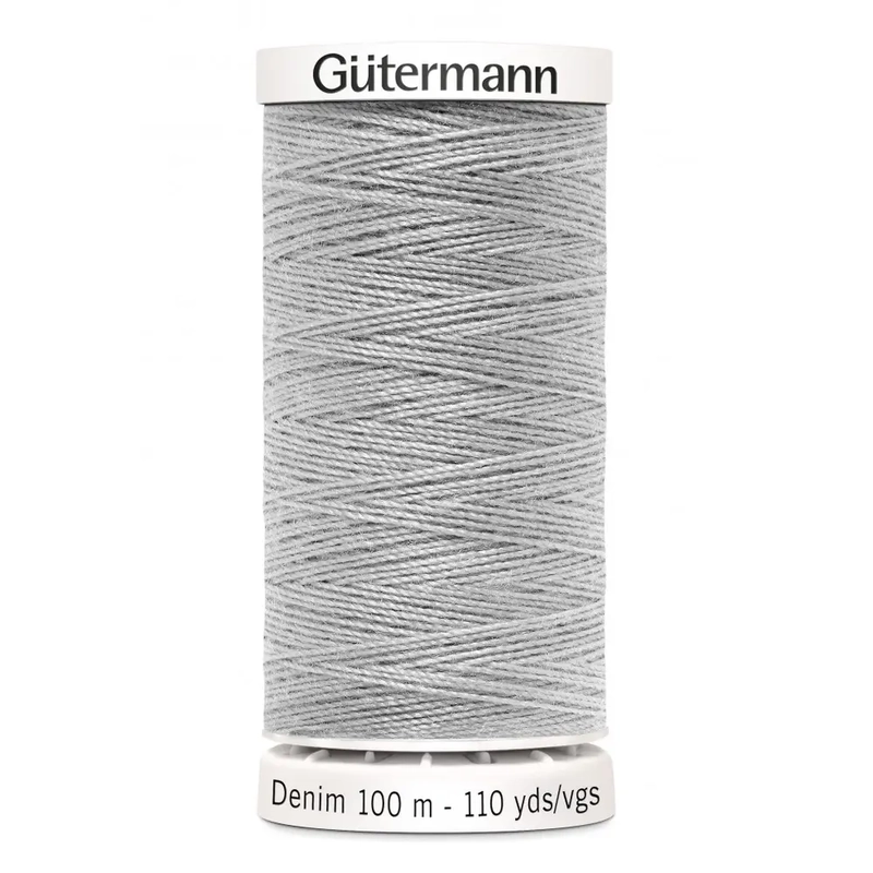 Gutermann Professional Denim Jeans Thread, #8765 LIGHT GREY, 100m Spool
