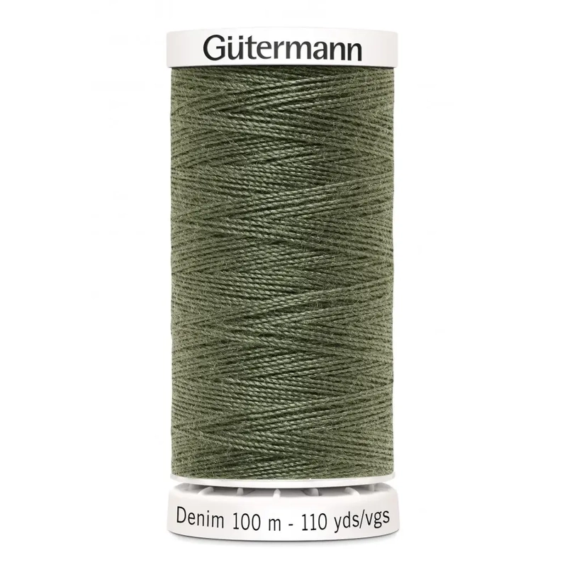 Gutermann Professional Denim Jeans Thread, #9025 OLIVE, 100m Spool