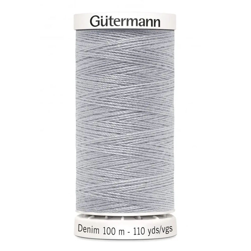 Gutermann Professional Denim Jeans Thread, #9830 SILVER, 100m Spool