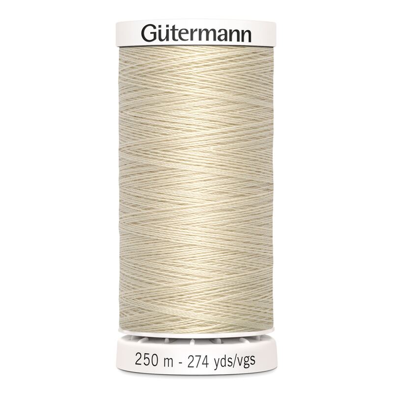 Gutermann Sew-all Thread 250m #169 NATURAL or DARK CREAM