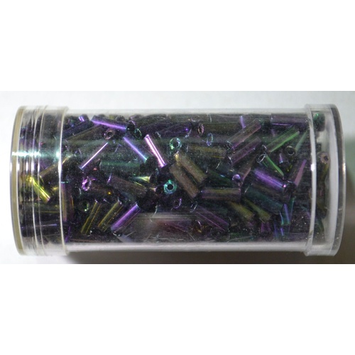 GUTERMANN 7mm BUGLE BEADS, 22 gram TUB, PURPLE-ISH, HIGHEST QUALITY