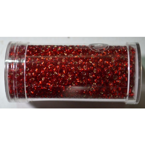 GUTERMANN CREATIV SEED BEADS, Size 9/0, 28 gram TUB, RED-4595, HIGHEST QUALITY