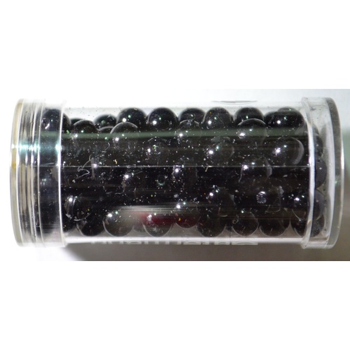 GUTERMANN CREATIV GLASS BEADS, Size 6mm, 27 gram TUB, BLACK, HIGHEST QUALITY