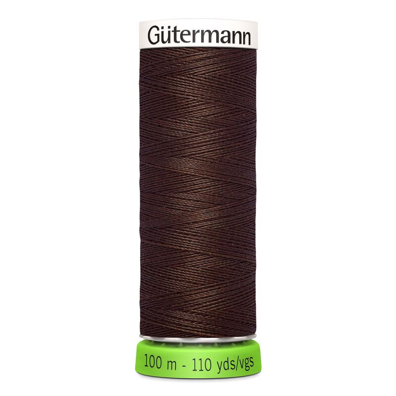 Sew-All rPET Thread #694 DARK COFFEE BROWN 100m 100% Recycled Polyester