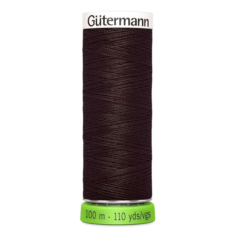 Sew-All rPET Thread #696 BLACK BROWN 100m 100% Recycled Polyester