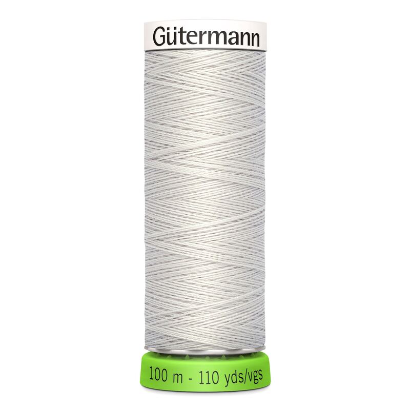 Sew-All rPET Thread #8 SILVER GREY 100m 100% Recycled Polyester
